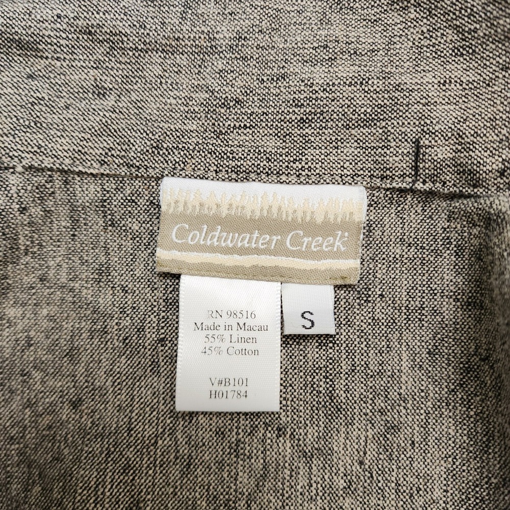 Coldwater Creek Womens Linen Cotton Blend‎ Full Zip Jacket Size Small Tan Layer - Picture 6 of 10